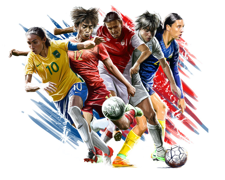 International women's soccer players